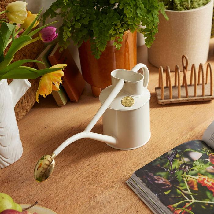 Haws The Rowley Ripple - White Granite - Two Pint Indoor Metal Watering Can