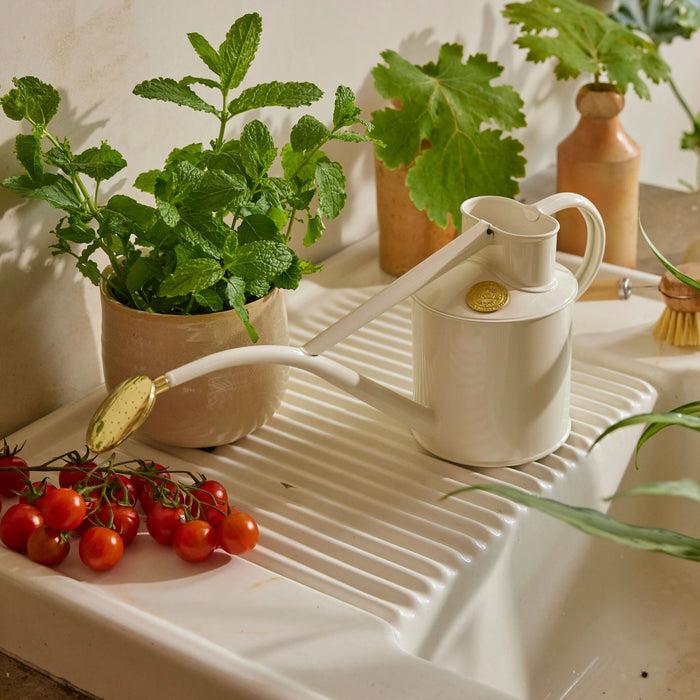 Haws The Rowley Ripple - White Granite - Two Pint Indoor Metal Watering Can