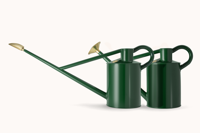 haws The Warley Fall & Bearwood Brook - Balanced Pair - Two Gallon Outdoor Metal Watering Can Bundle