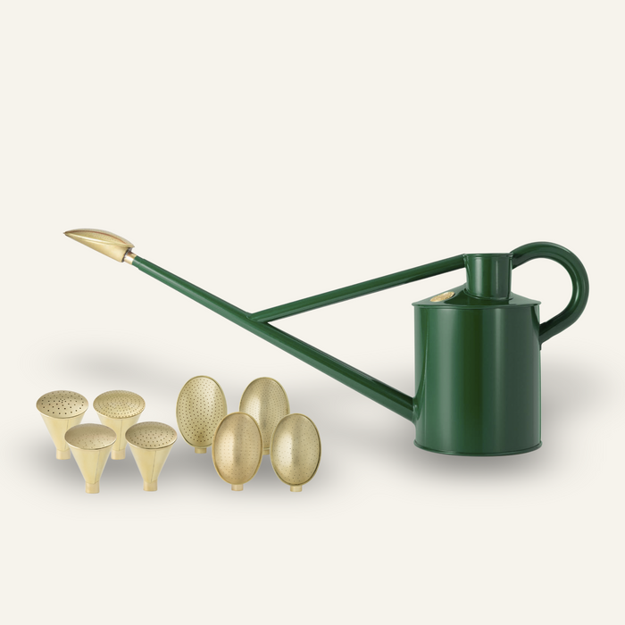 haws The Warley Fall - Green - Full Monty Kit - One Gallon Outdoor Metal Watering Can