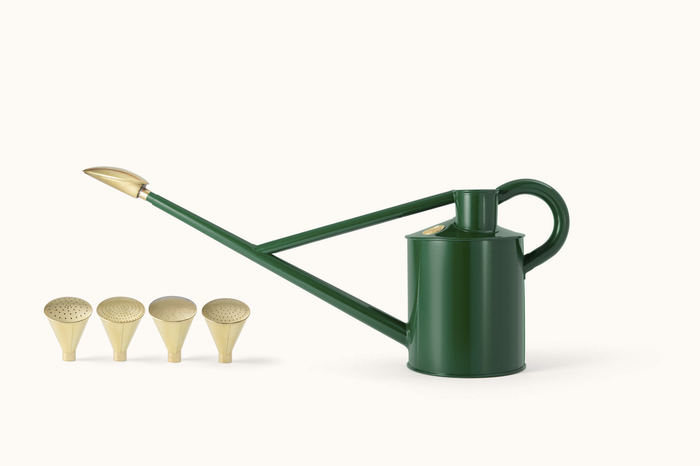 haws The Warley Fall - Green - Potting Kit - One Gallon Outdoor Metal Watering Can