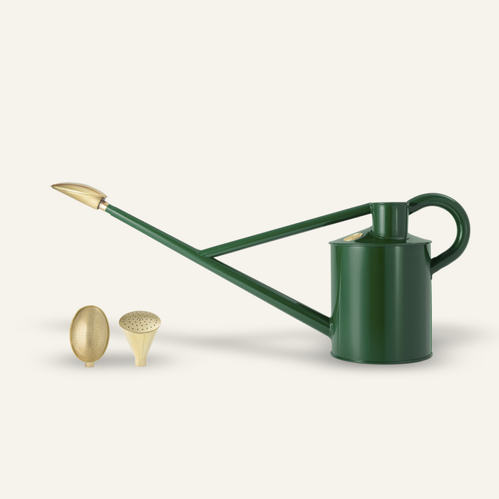 Haws The Warley Fall - Green - Starter Kit - One Gallon Outdoor Metal Watering Can