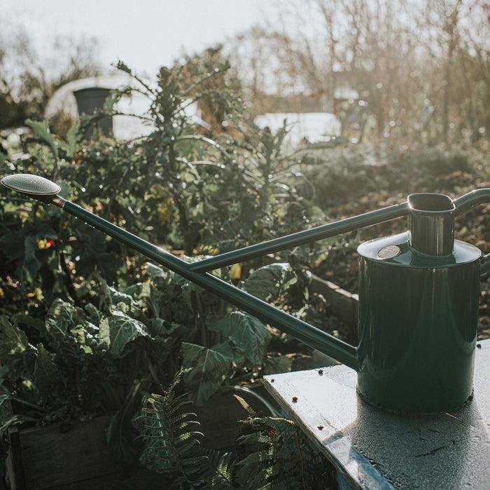 Haws The Warley Fall - Green - Starter Kit - Two Gallon Outdoor Metal Watering Can
