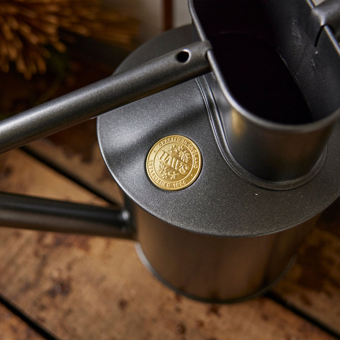 Haws The Warley Fall - One Gallon In Graphite Outdoor Metal Watering Can