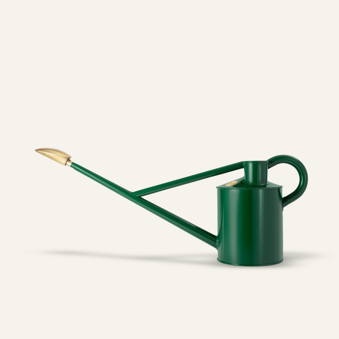 haws The Warley Fall - One Gallon in Green Outdoor Metal Watering Can