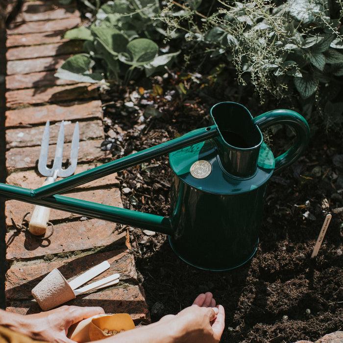 Haws The Warley Fall - One Gallon In Green Outdoor Metal Watering Can