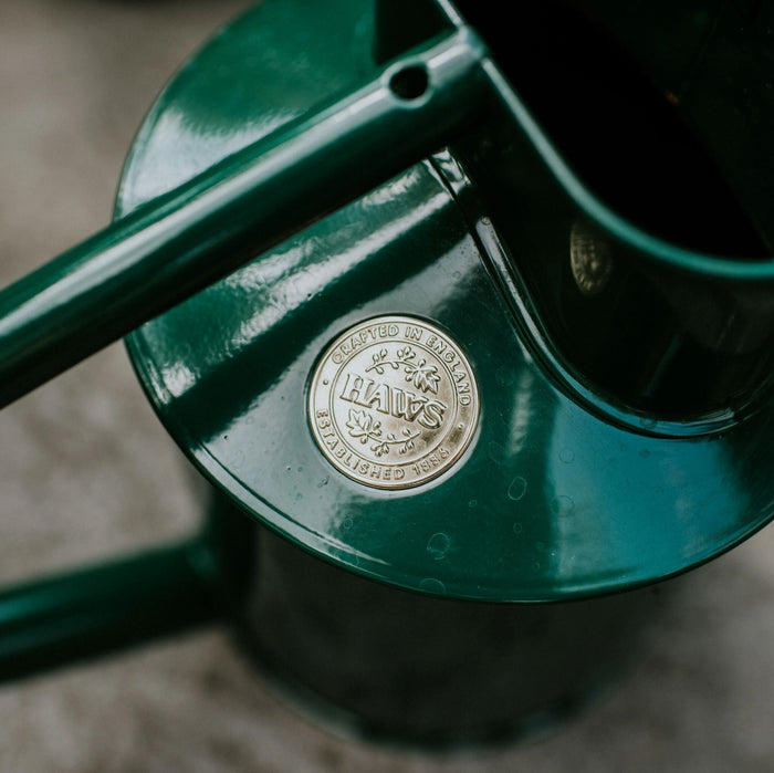 Haws The Warley Fall - One Gallon In Green Outdoor Metal Watering Can