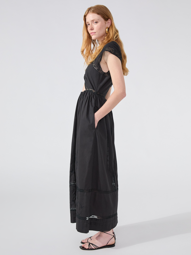 Hayley Menzies August Cut Out Embroidered Maxi Dress