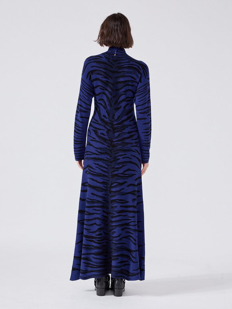 Hayley Menzies Debbie Silk Blend Knitted Dress Blue
