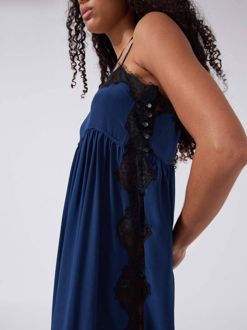 Hayley Menzies Ashley Silk Dress Navy