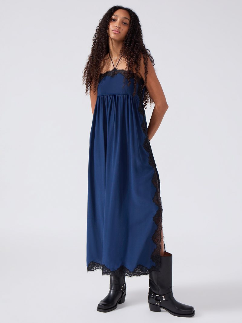 hayley menzies Ashley Silk Dress Navy