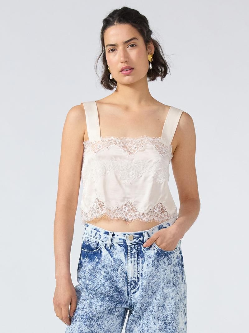 Hayley Menzies Courtney Silk Cami Oyster