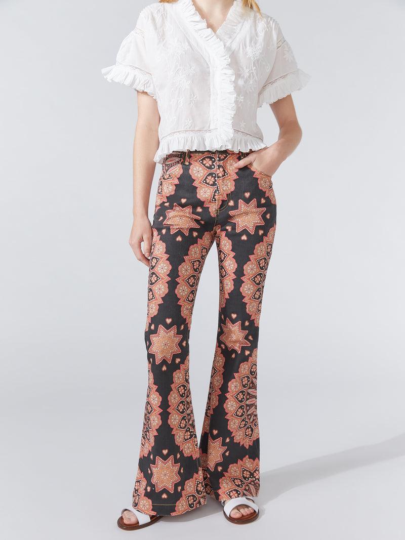 Hayley Menzies Dalton Flare Jeans Black