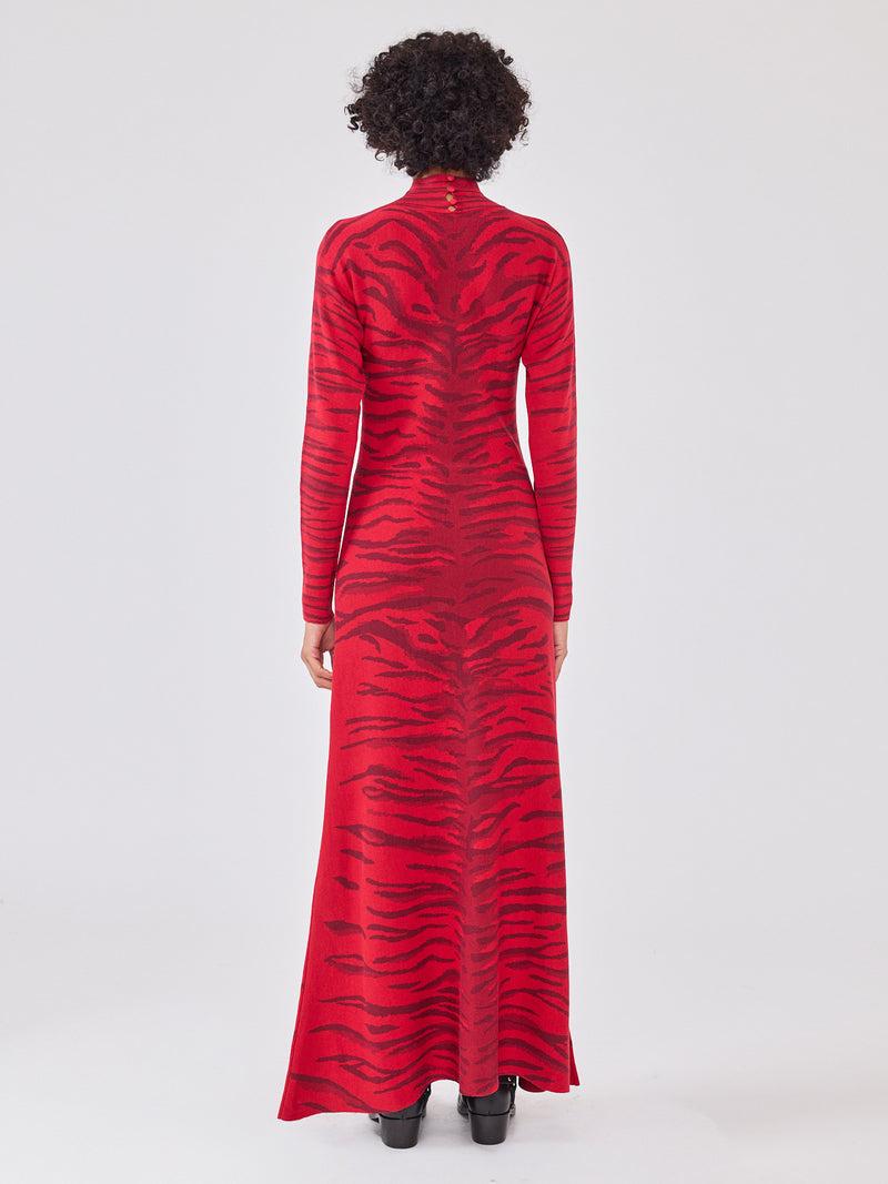 Hayley Menzies Debbie Silk Blend Knitted Dress Red