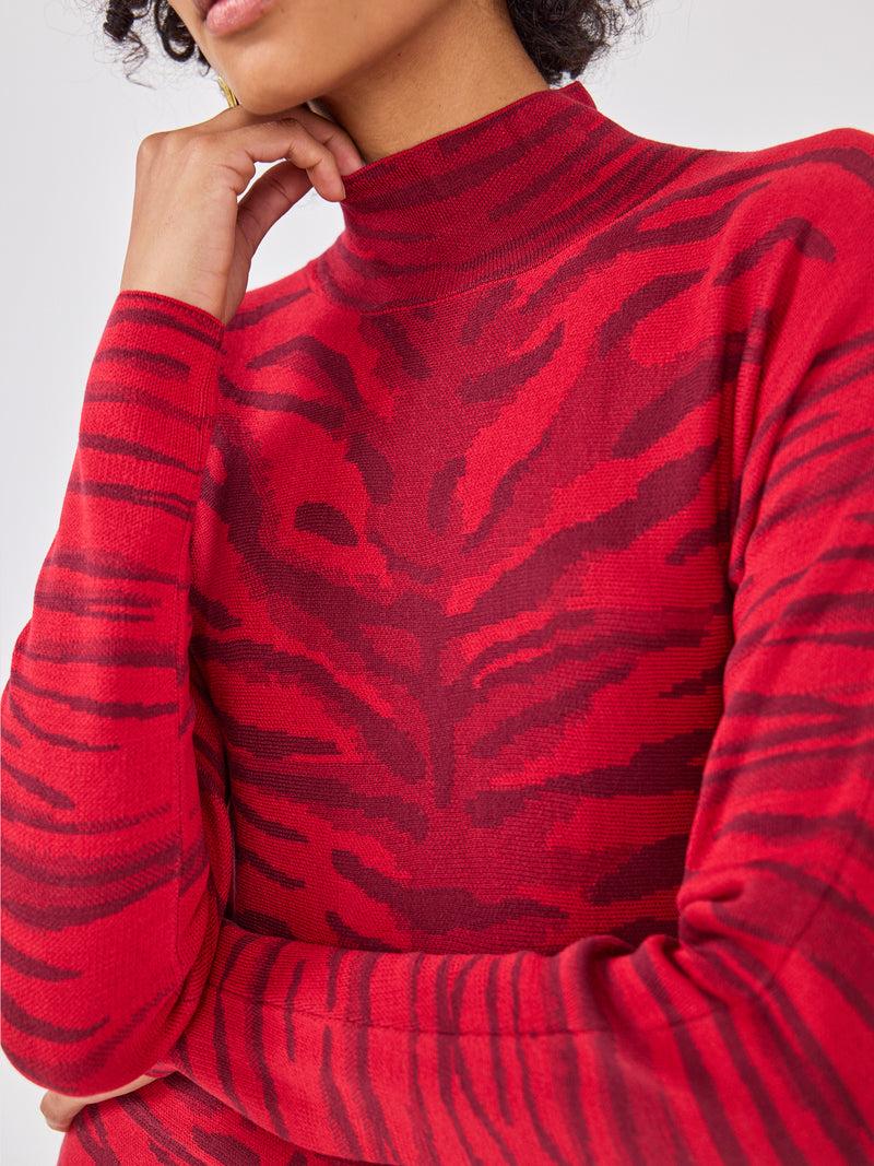 Hayley Menzies Debbie Silk Blend Knitted Dress Red