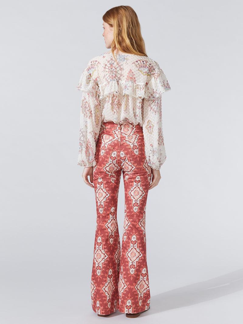 Hayley Menzies Dylan Flare Jeans Red