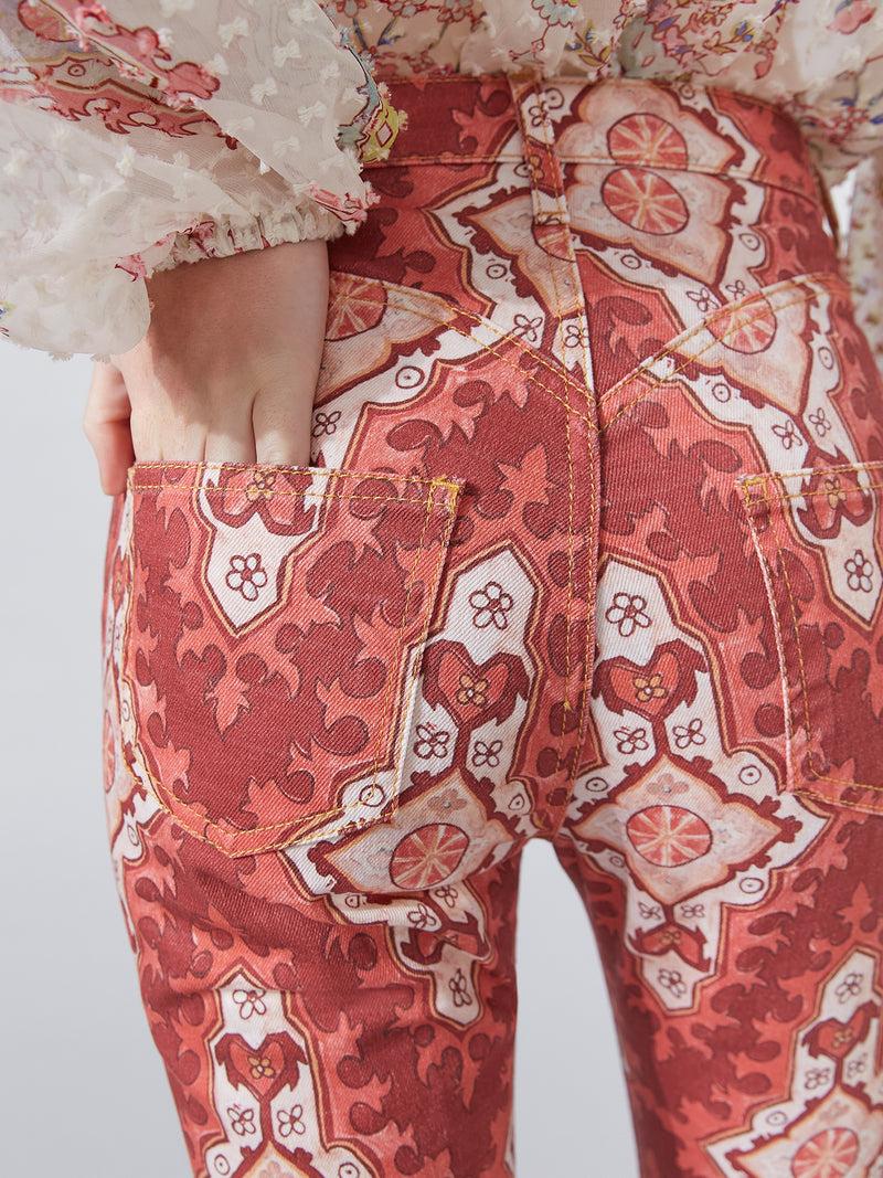 Hayley Menzies Dylan Flare Jeans Red