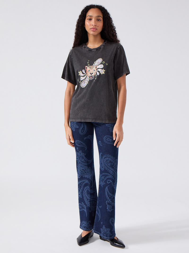 Hayley Menzies Enchanted Leopard T-Shirt Grey