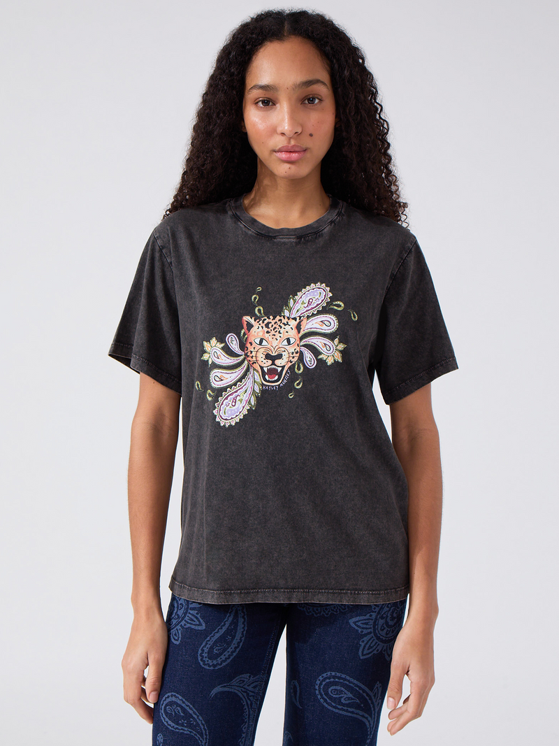 hayley menzies Enchanted Leopard T-Shirt Grey