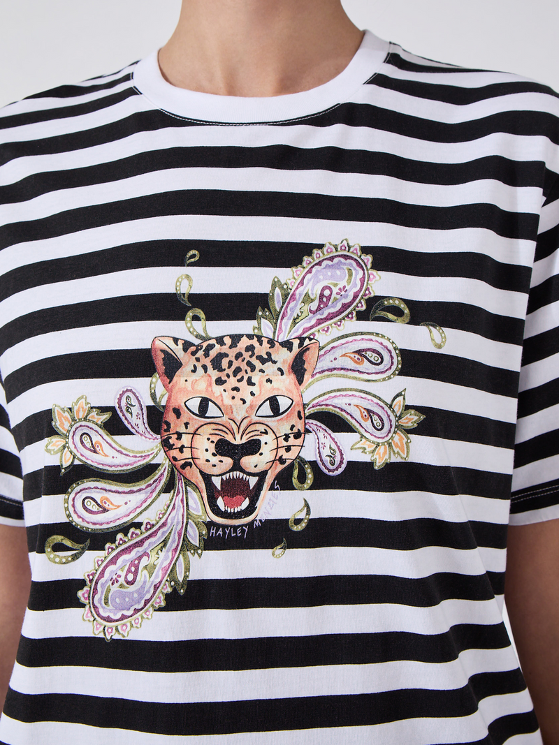 Hayley Menzies Enchanted Leopard T-Shirt Stripe