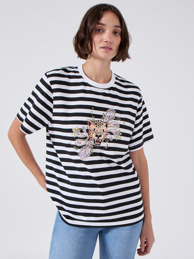 hayley menzies Enchanted Leopard T-Shirt Stripe