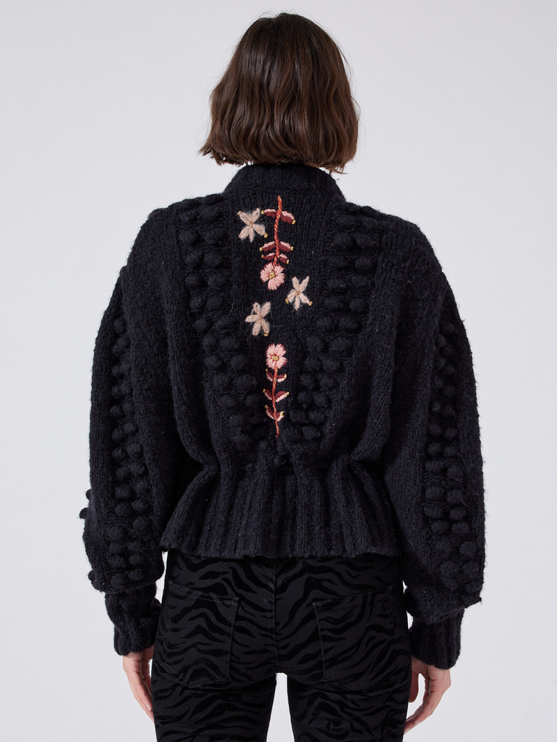 Hayley Menzies Gloria Alpaca Cardigan Black