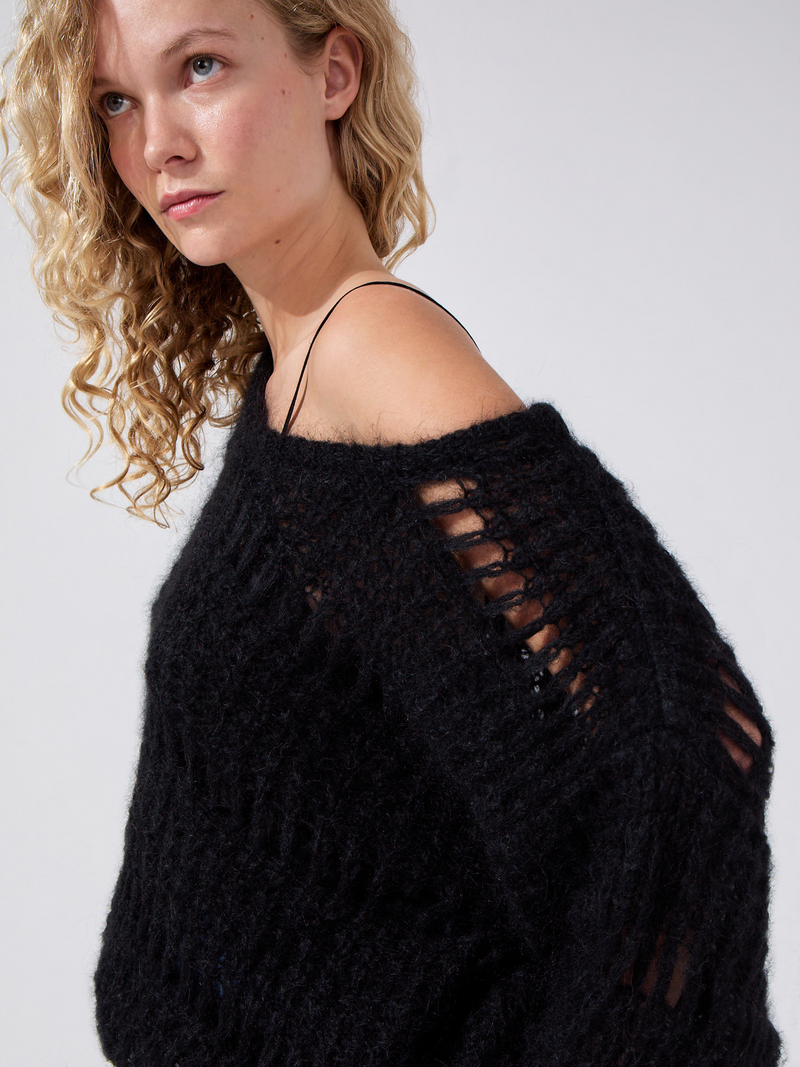 Hayley Menzies Gwen Alpaca Jumper Black