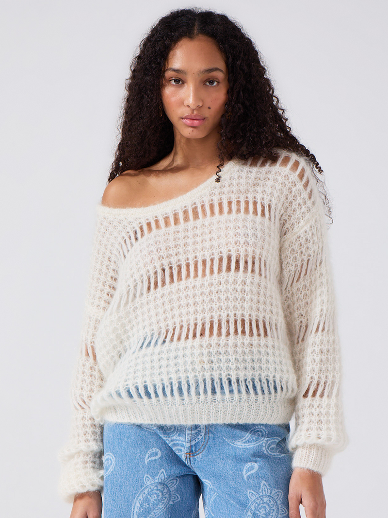 hayley menzies Gwen Alpaca Jumper Cream