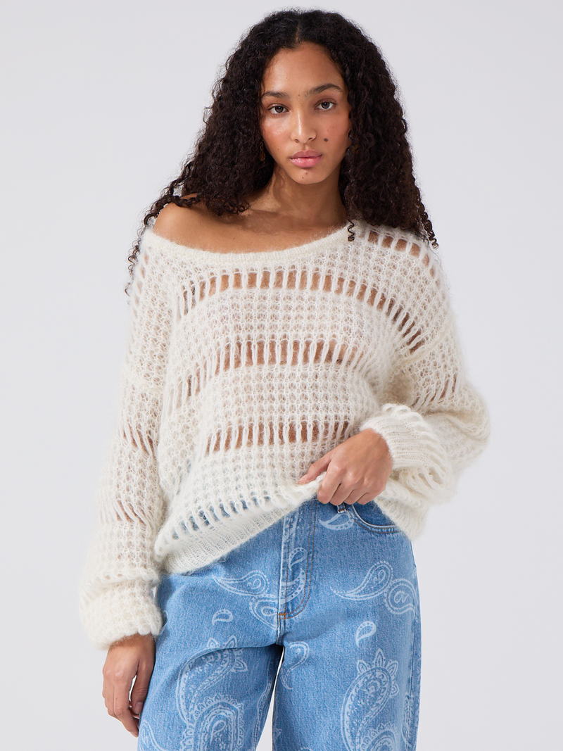 Hayley Menzies Gwen Alpaca Jumper Cream