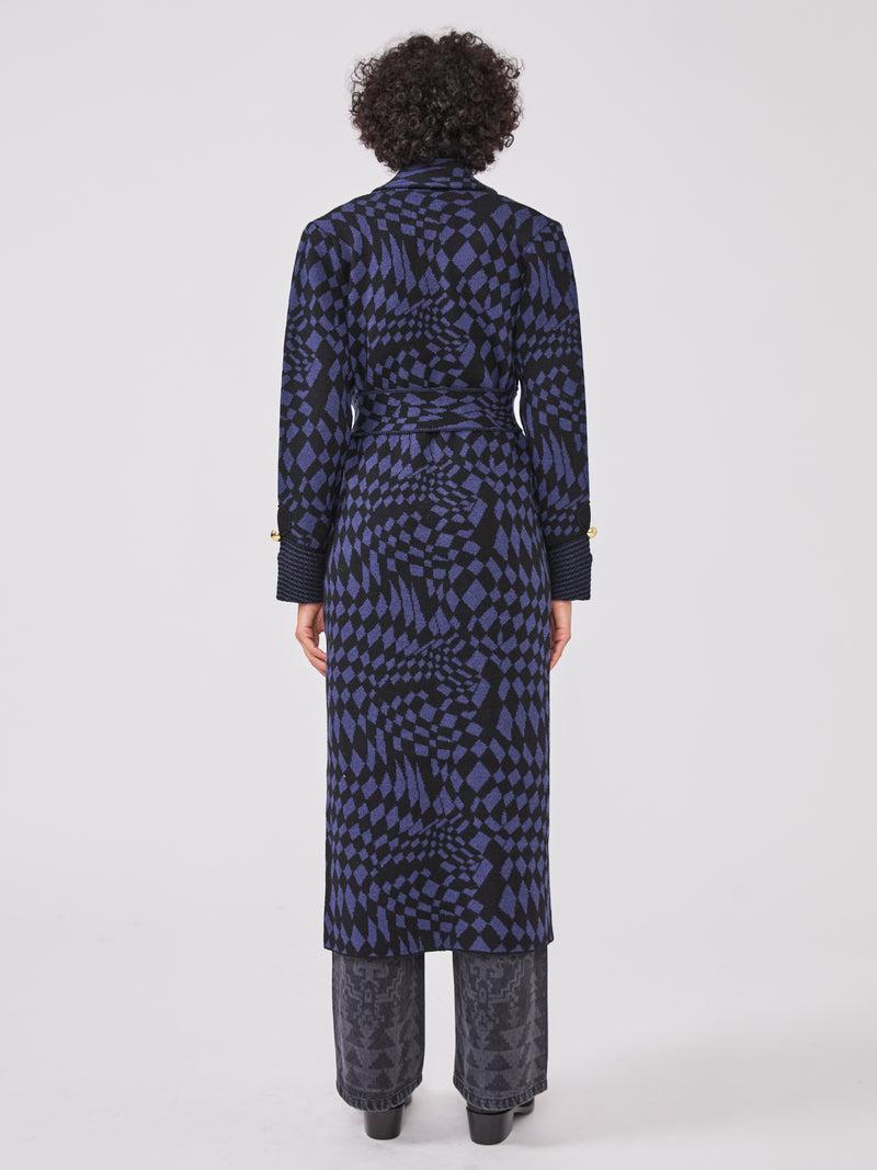 Hayley Menzies Hari Merino Coat Blue