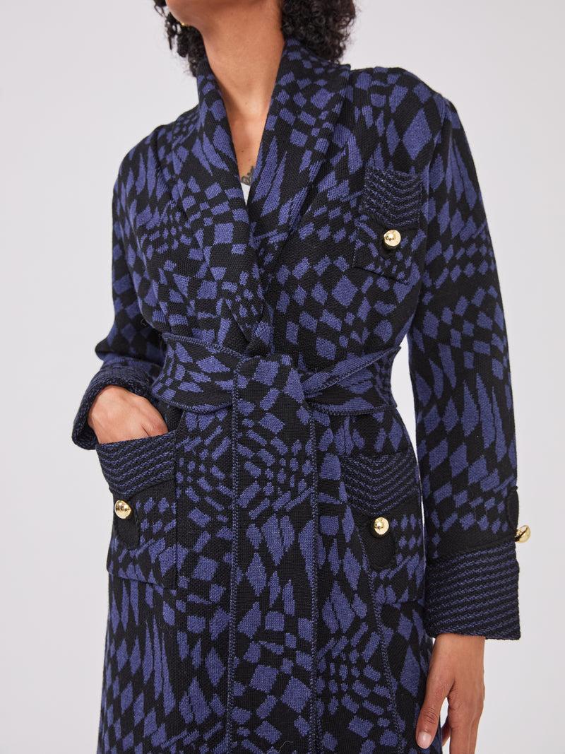 Hayley Menzies Hari Merino Coat Blue