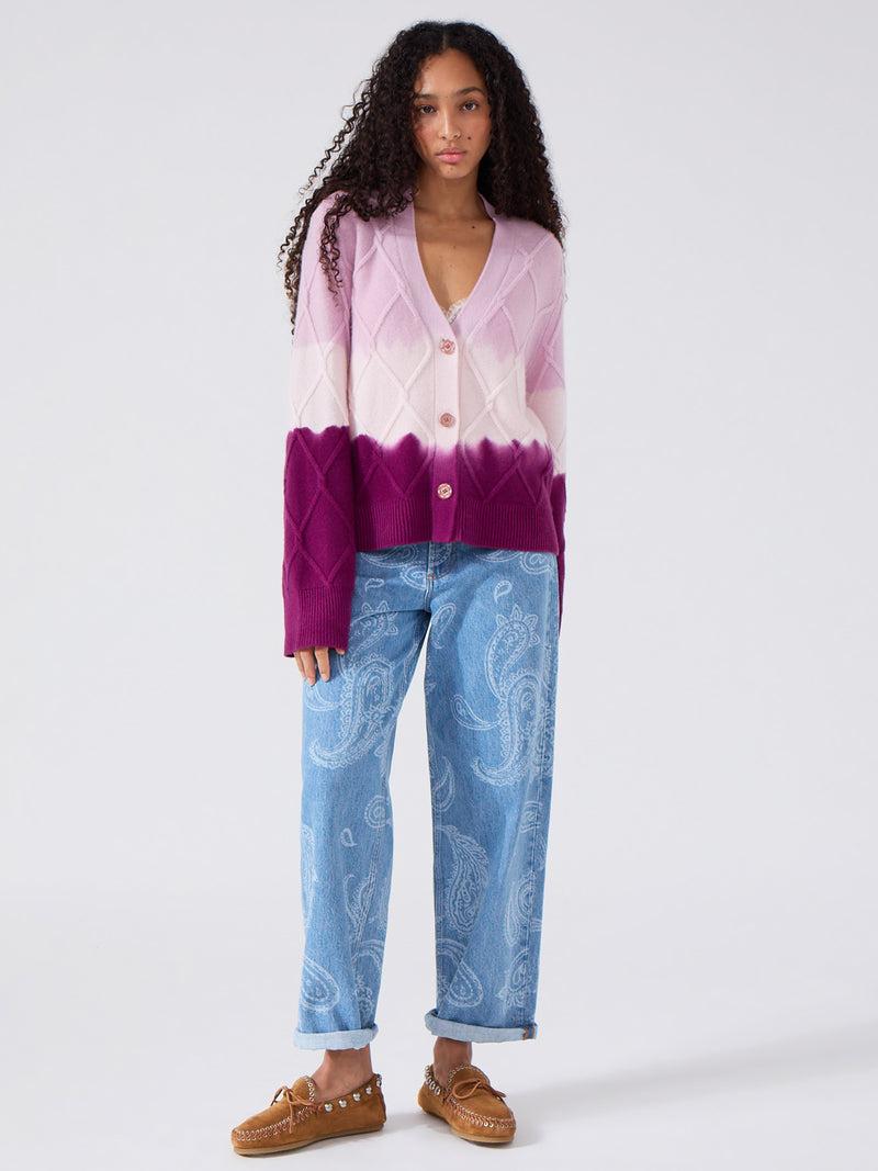 Hayley Menzies Janis Cashmere Cardigan Multi