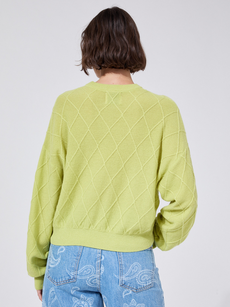 Hayley Menzies Janis Cashmere Jumper Chartreuse