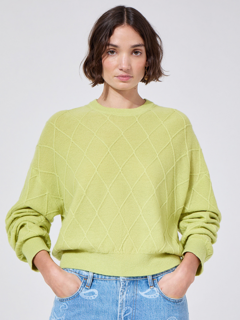 hayley menzies Janis Cashmere Jumper Chartreuse