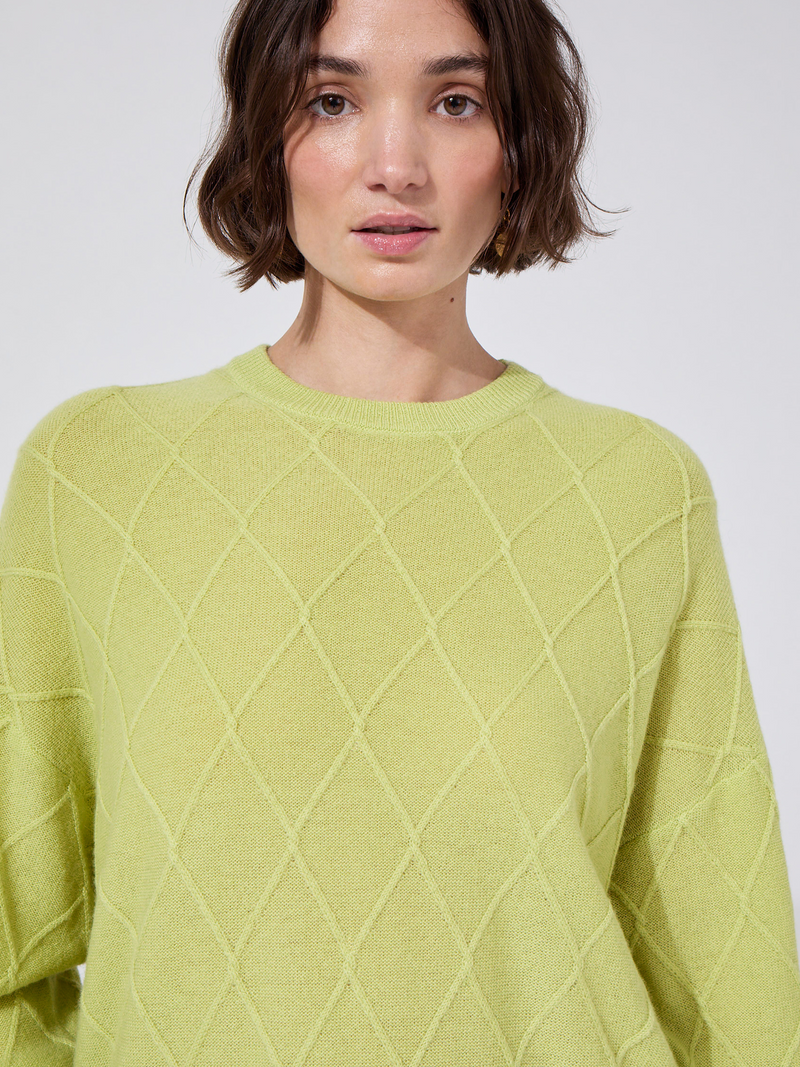 Hayley Menzies Janis Cashmere Jumper Chartreuse
