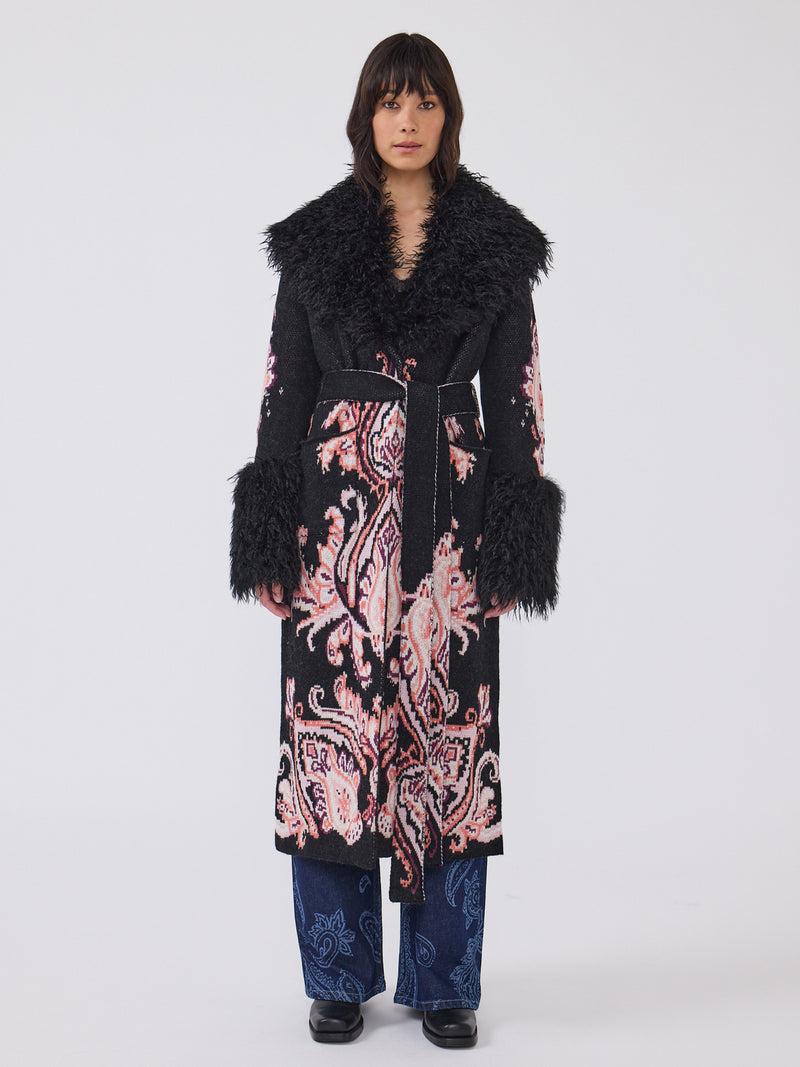 hayley menzies Jimi Merino Coat Black