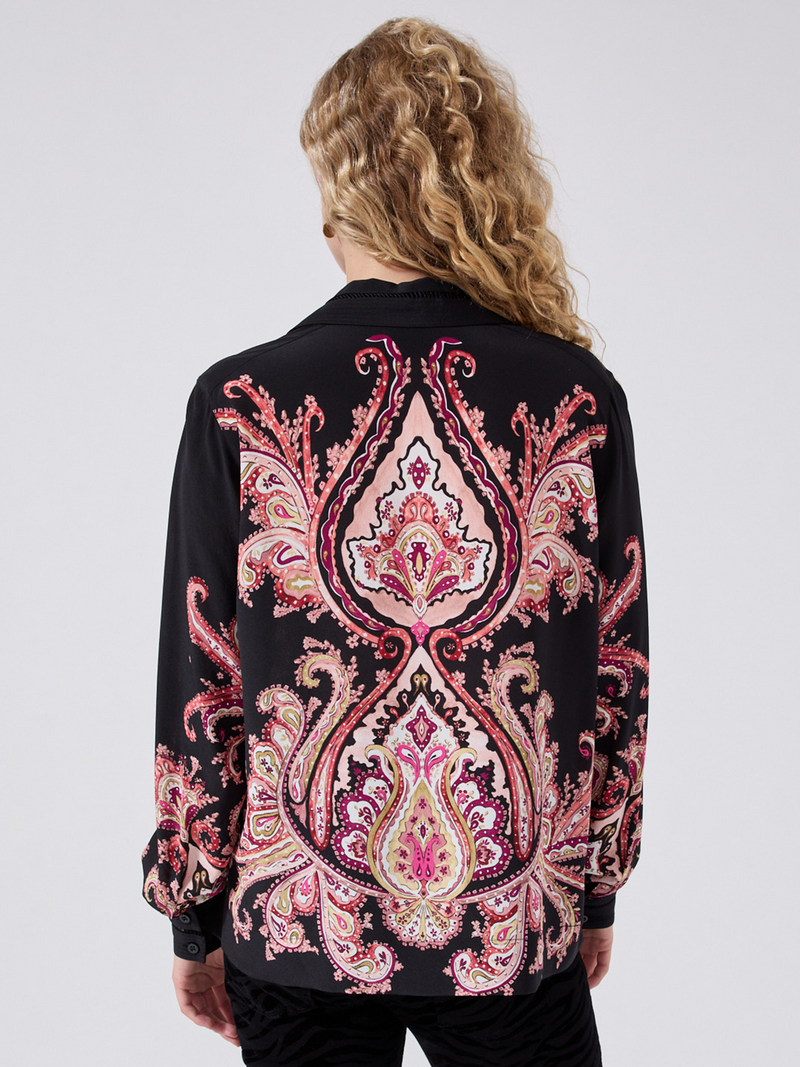 Hayley Menzies Jimi Silk Shirt Black