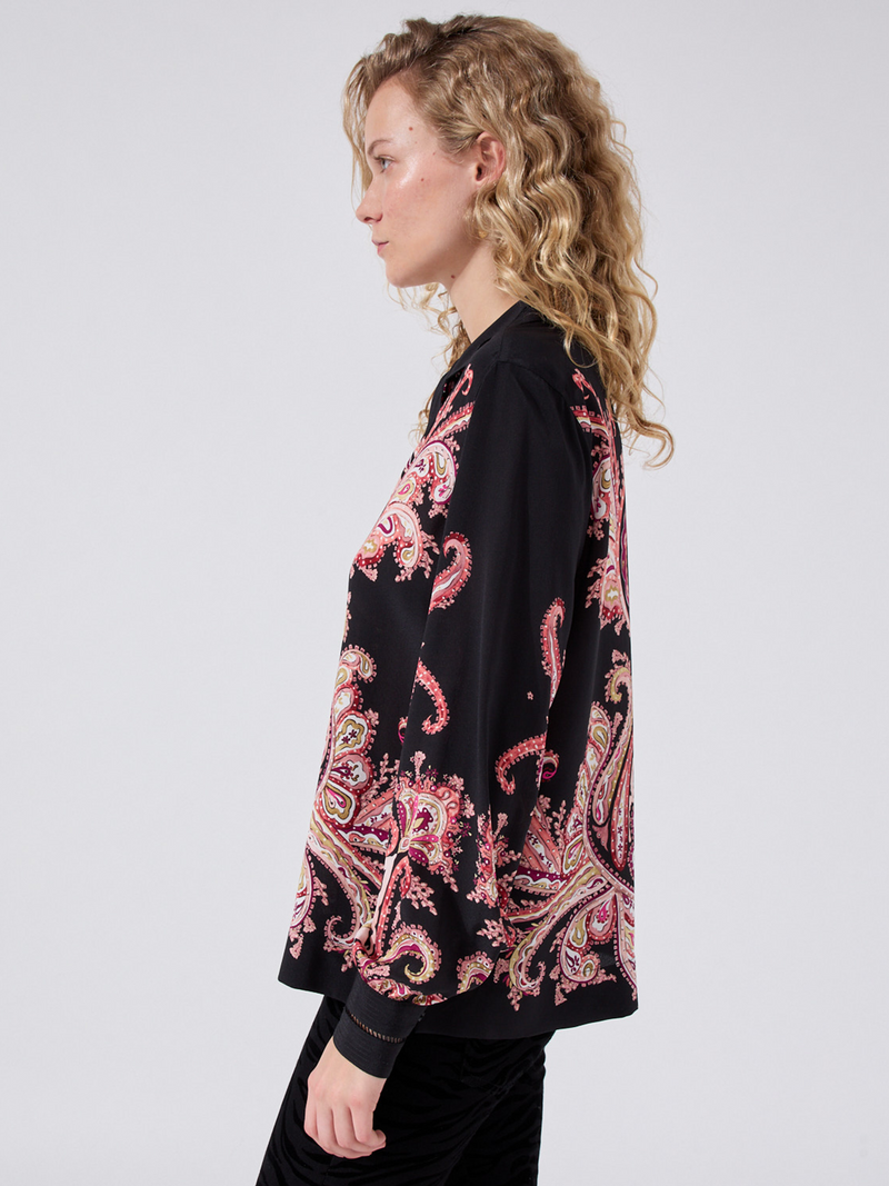 Hayley Menzies Jimi Silk Shirt Black