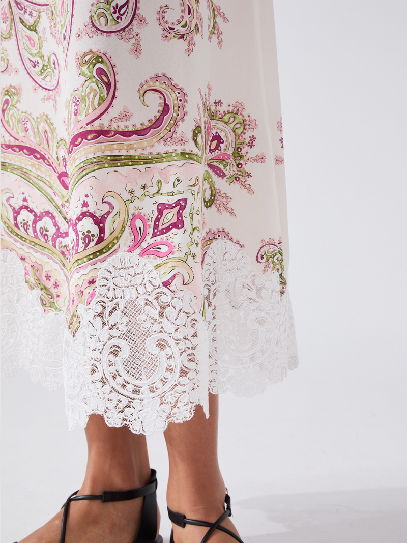 Hayley Menzies Jimi Silk Skirt Cream