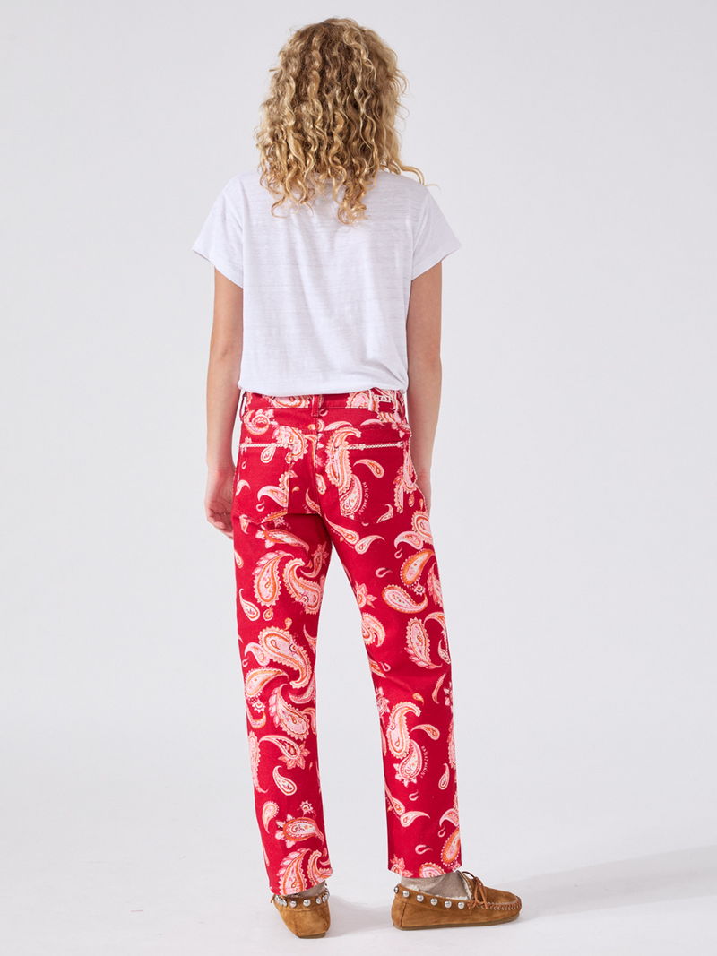 Hayley Menzies Jimi Straight Leg Jeans Red