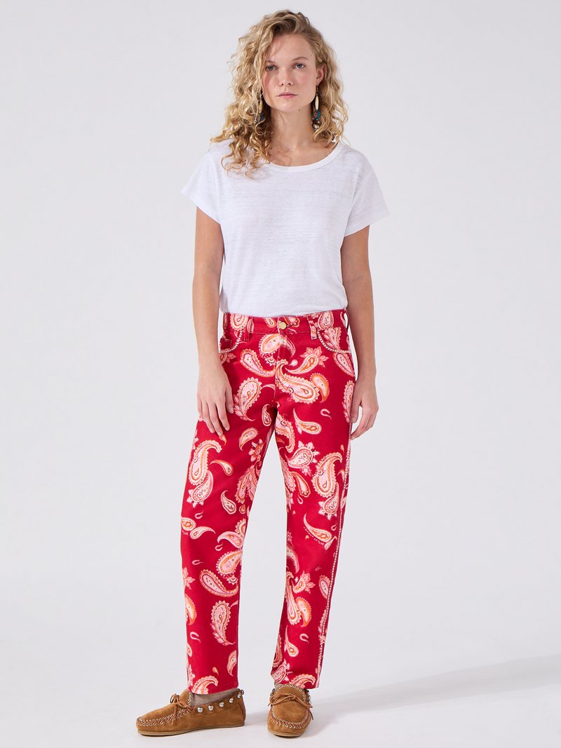 hayley menzies Jimi Straight Leg Jeans Red