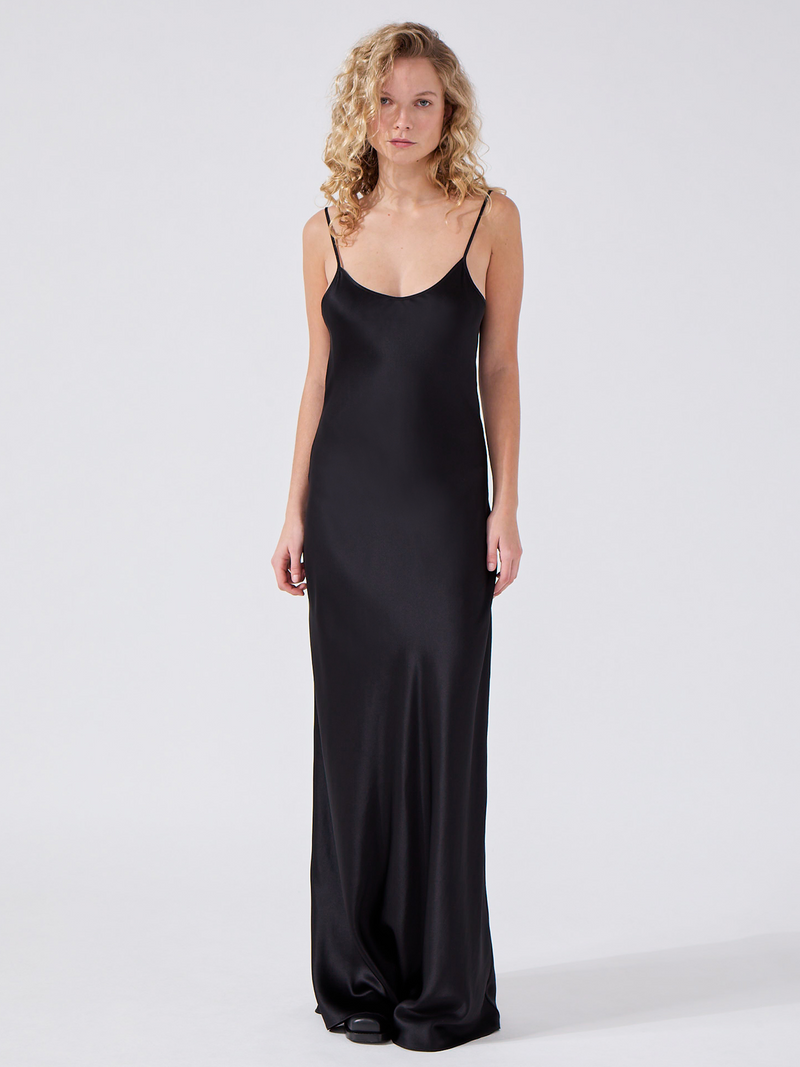 hayley menzies Kate Silk Dress Black