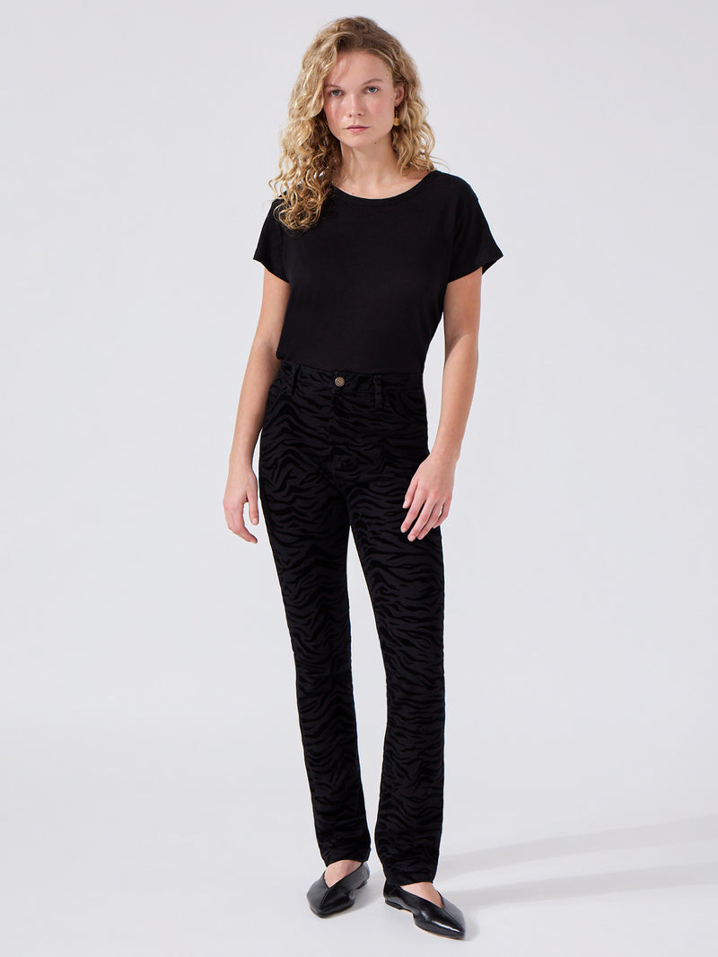 Hayley Menzies Linen T-Shirt Black