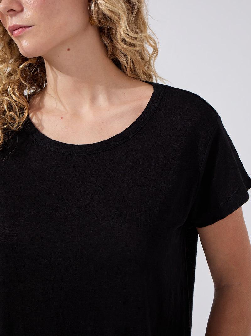 Hayley Menzies Linen T-Shirt Black