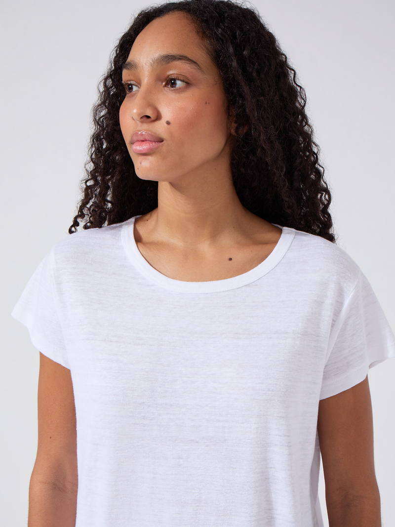 Hayley Menzies Linen T-Shirt White