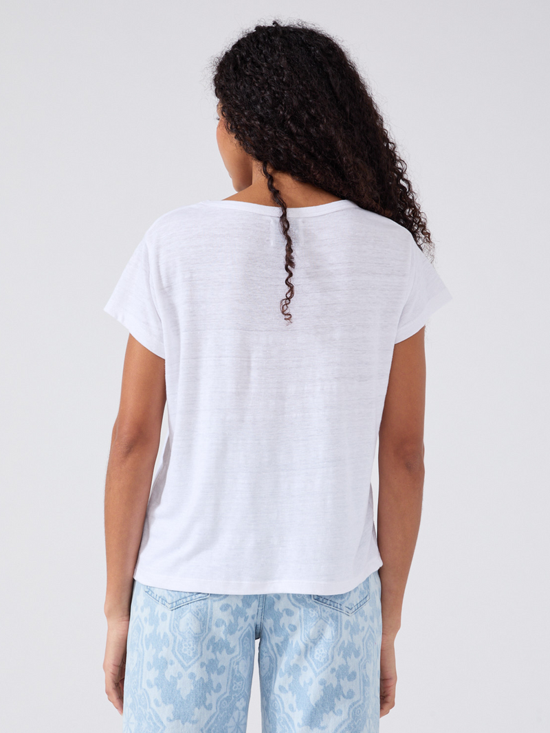 Hayley Menzies Linen T-Shirt White