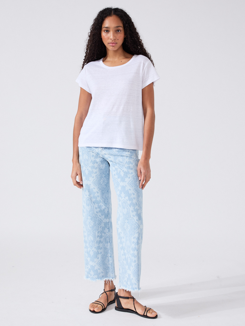 Hayley Menzies Linen T-Shirt White