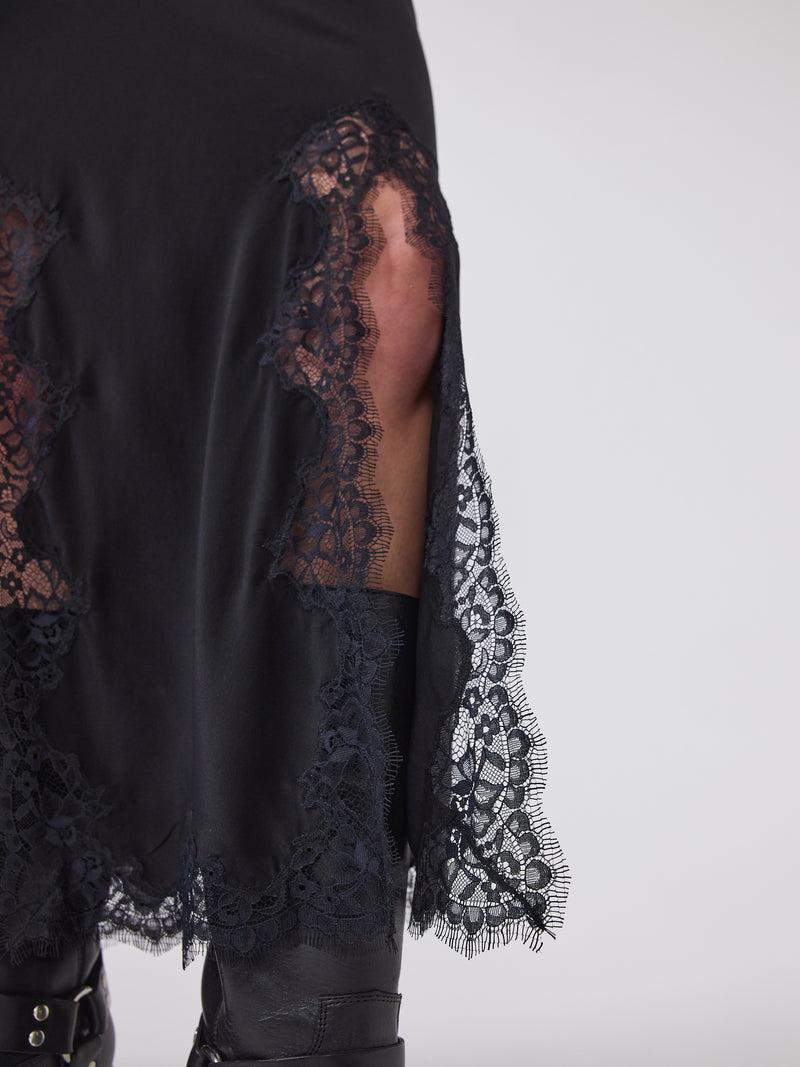 Hayley Menzies Liv Silk Skirt Black