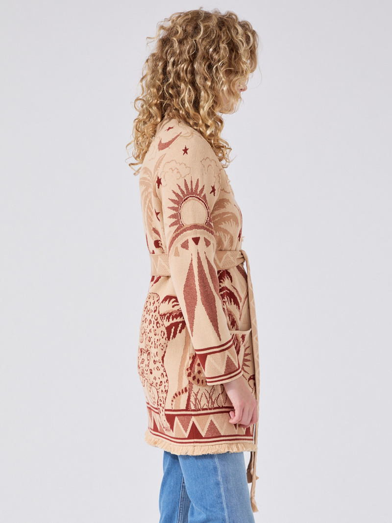 Hayley Menzies Magic Leopard Cardigan Camel