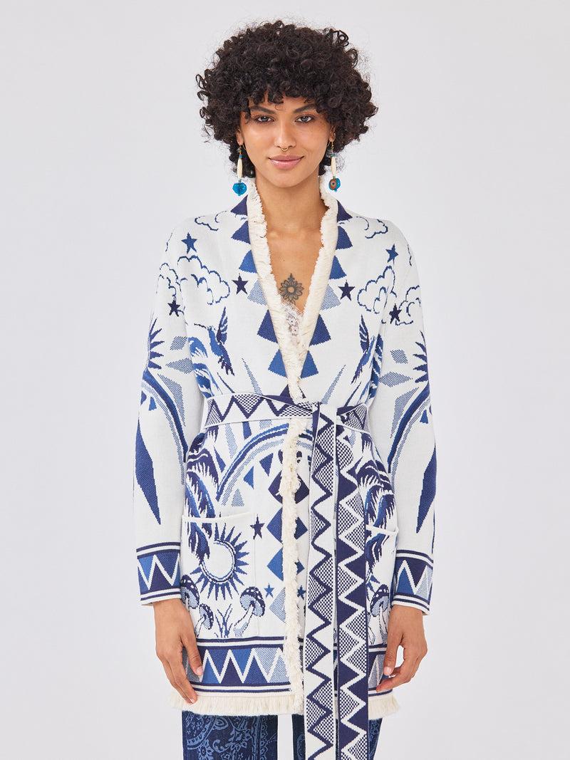 hayley menzies Magic Leopard Cardigan Cream